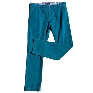 BANANA REPUBLIC￼ Men’s Turquoise Fulton Skinny Chino Pant Size 35X32